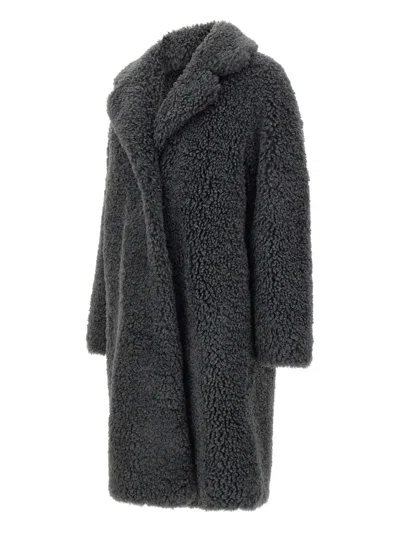 Rrd Faux-fur Reversible Coat In Gray