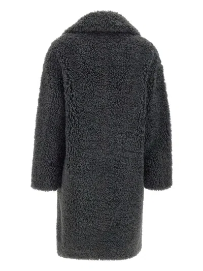 Rrd Faux-fur Reversible Coat In Gray