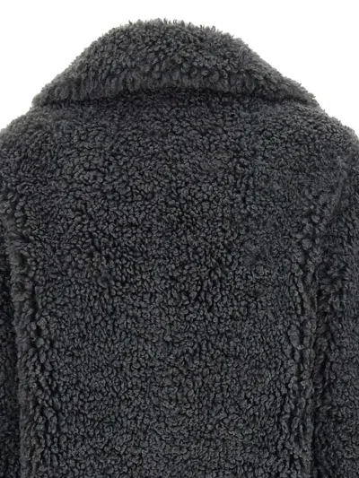 Rrd Faux-fur Reversible Coat In Gray