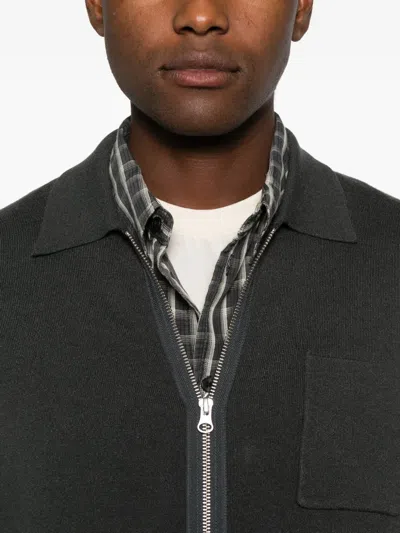 Samsoe & Samsoe Zippered Long-sleeved Sweater In Black