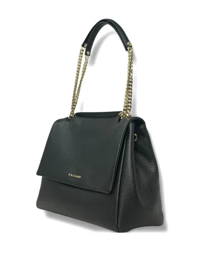 Orciani Medium Sveva Sense Shoulder Bag With Chain In Green