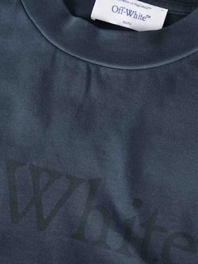 Off-white Round Neck T-shirt In Blue