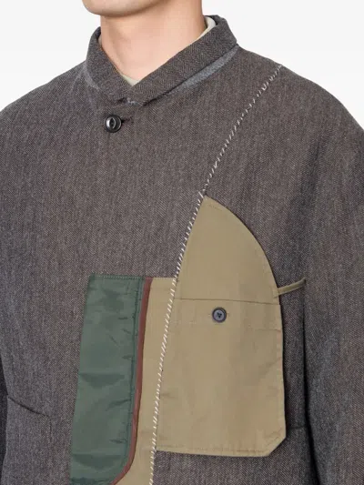 Kolor ヘリンボーン ジャケット In Brown