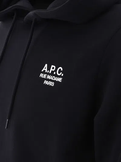 Apc A.p.c. Hoodie Standard Rue Madame Gots In Black