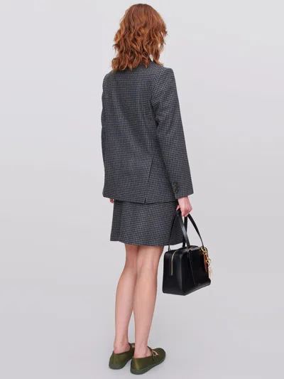 Apc A.p.c. Double-breasted Anthracite Grey Wool Blazer In Gray