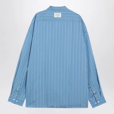 Acne Studios Striped Long Sleeve Button Up Shirt In Blue