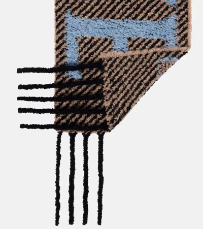 LOGO羊驼毛与羊毛混纺围巾