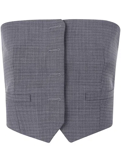 Alexander Wang Bustier Vest In Gray