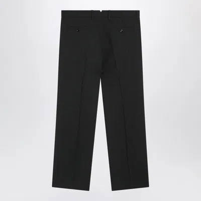 Ami Alexandre Mattiussi Tailored Wool Trousers With Pockets And Loops In Black