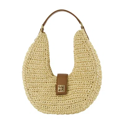Anine Bing Lou Monogram Shoulder Bag In Neutral
