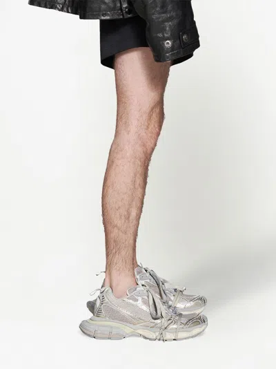 Balenciaga Eggshell Polyurethane Sneakers In Silver