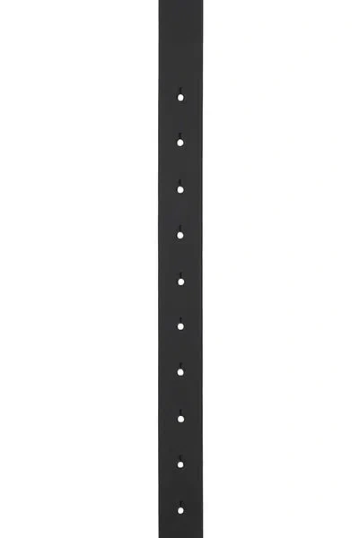 Balenciaga Bb Thin Leather Belt In Black