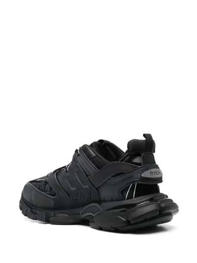 Balenciaga Track Nylon And Mesh Running Sneakers In Black