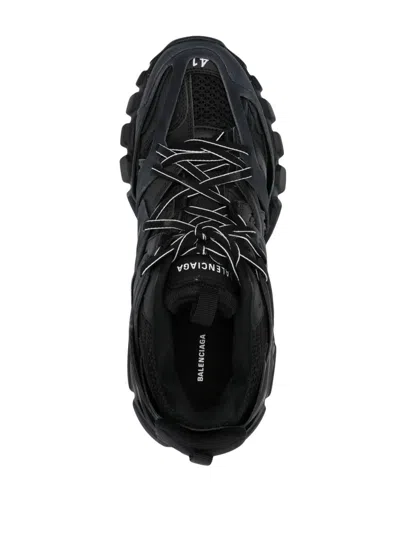 Balenciaga Track Nylon And Mesh Running Sneakers In Black