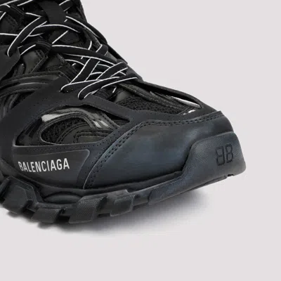 Balenciaga Track Nylon And Mesh Running Sneakers In Black