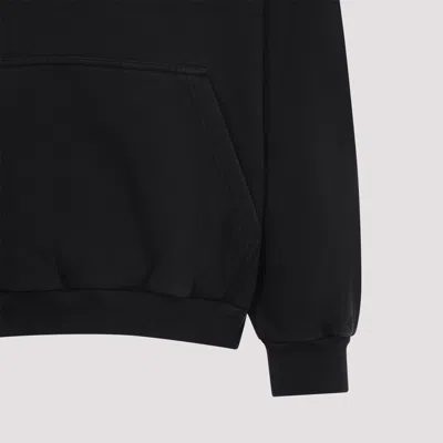 Balenciaga Relaxed-fit Cotton Hooded Sweatshirt With Design In Black