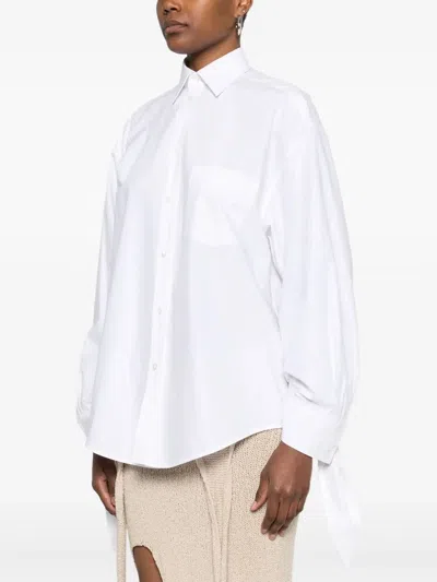 Balenciaga White Double-breasted Tailored Shirt In White