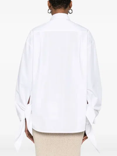 Balenciaga White Double-breasted Tailored Shirt In White
