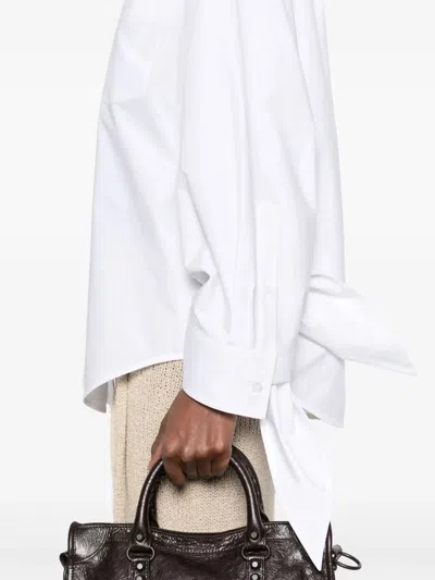 Balenciaga White Double-breasted Tailored Shirt In White