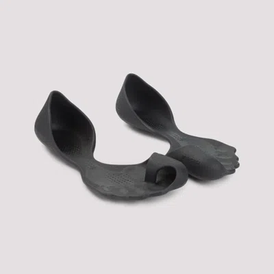Balenciaga Anatomical Zero Rubber Slippers In Black