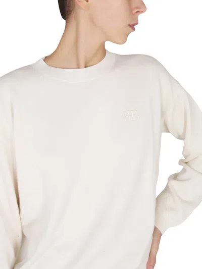 Ballantyne Embroidered Logo Knitwear Shirt In White