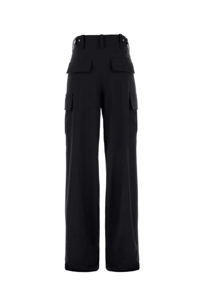 Bottega Veneta High Waist Cargo Trousers Featuring Pockets In Black