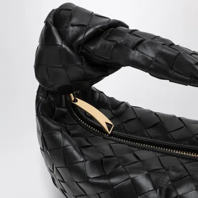 Bottega Veneta Women Mini Jodie Leather Handbag With Intrecciato Motif In Black