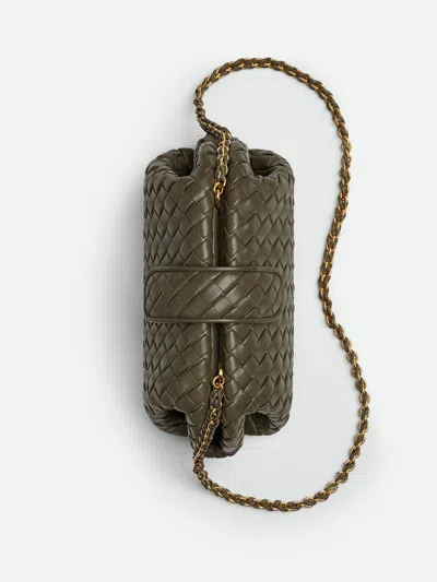 Bottega Veneta Quilted Chain Strap Shoulder Bags In Green
