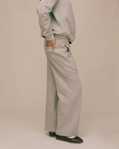 My Mum Made It Frill Fleece Lounge Pants In Gray