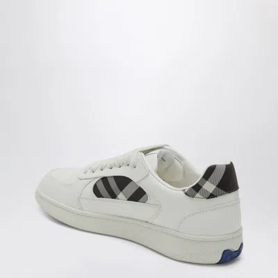 Burberry Leather And Check Sneaker Terrace In White