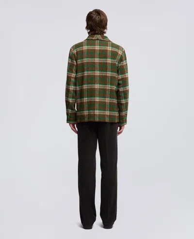 Aspesi Overshirt Fandango Wint In Lana Shetland - Check Verde In Multi