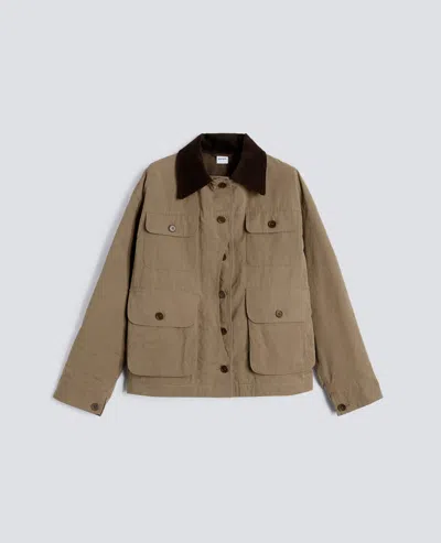 Aspesi Giubbotto In Tela Di Misto Cotone - Tortora In Gray