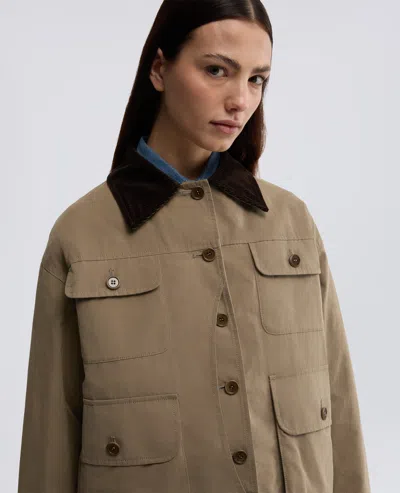 Aspesi Giubbotto In Tela Di Misto Cotone - Tortora In Gray