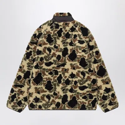 Carhartt Prentis Camo Duck Jacquard Fleece Jacket In Animal Print