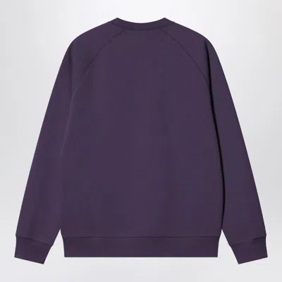 Carhartt Logo-embroidered Sweatshirt In Purple
