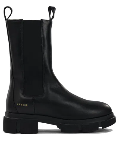 Copenhagen Woman Leather Chelsea Boot In Black
