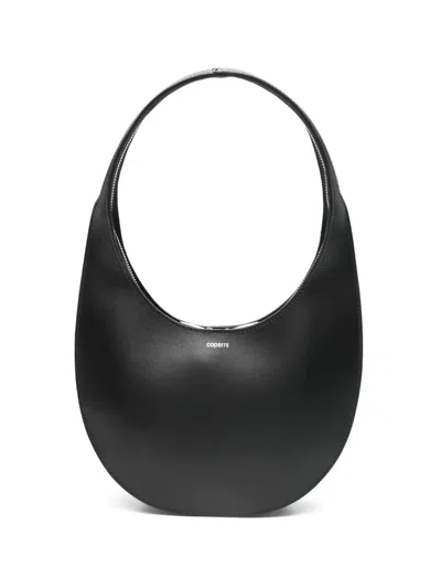 Coperni Medium Soft Swipe Leather Shoulder Bag In Black