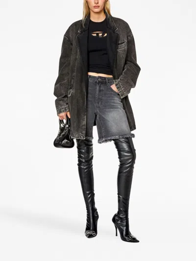 Diesel T-angie T-shirt In Stretch Cotton In Black