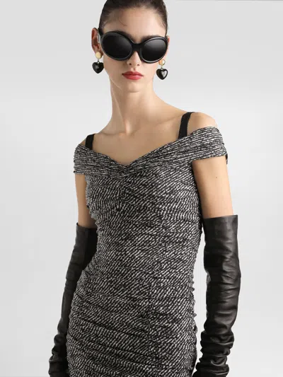 Dolce & Gabbana Dolce&gabbana Women Silk Dress In Gray