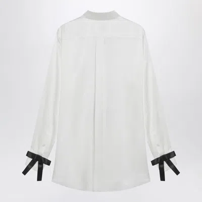 Dolce & Gabbana Dolce&gabbana White Silk Shirt With Bows In White