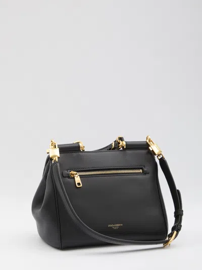 Dolce & Gabbana Dolce&gabbana Shoulder Bag My Sicily In Black Leather In Black