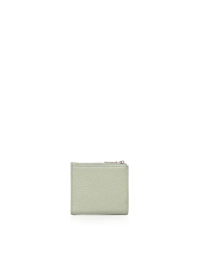 Coccinelle Metallic Soft Mini Wallet In Green