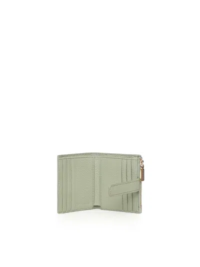 Coccinelle Metallic Soft Mini Wallet In Green