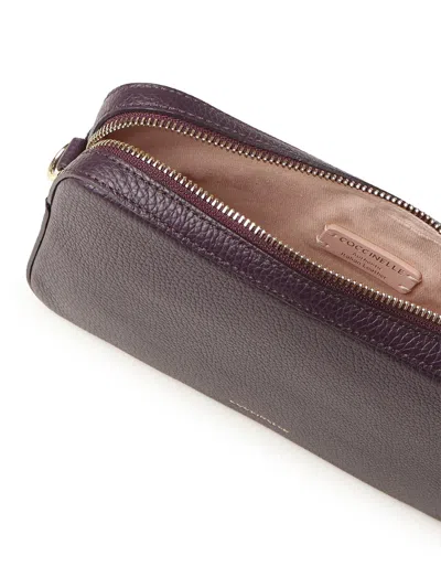 Coccinelle Tebe Small Shoulder Bag In Purple