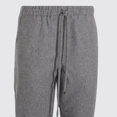Antonelli Grey Wool Taralluccio Pants In Gray