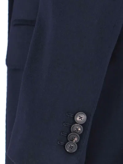 Tagliatore Blue Double-breasted Jacket With Classic Lapels In Blue