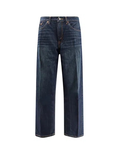 Re/done The Ollie High Rise Jeans In Barely Worn Flow In Blue