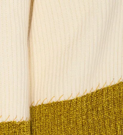 Marni Long Sleeve V-neck Knitted Cardigan In White