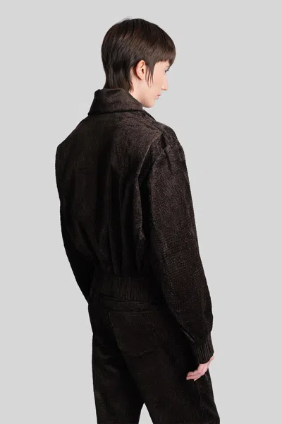 Christopher Esber Flight Corduroy Bomber Jacket In Brown