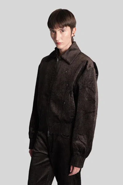 Christopher Esber Flight Corduroy Bomber Jacket In Brown